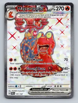 Pokemon TCG Magcargo ex Holo Ultra Rare SV06: Twilight Masquerade 191/167 - Image 1