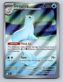 Pokemon TCG Dewgong Holo Illustration Rare ME02: Phantasmal Flames 097/094 - Image 1