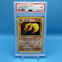 Flareon PSA 9 Pokemon WOTC 1999 Jungle *NO SYMBOL ERROR* Holo 3/64 - Image 1