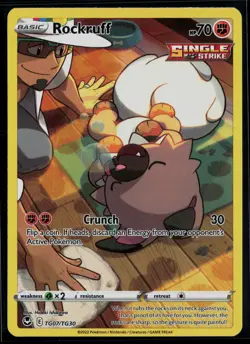 Rockruff TG07/TG30 Silver Tempest Trainer Gallery Holo Pokemon - Image 1