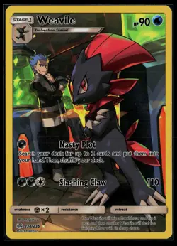 Weavile 238/236 Cosmic Eclipse Secret Rare Pokemon - Image 1