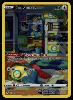 Dunsparce GG23/GG70 Crown Zenith Galarian Gallery Holo Pokemon - Image 1