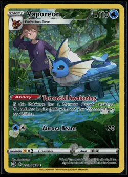 Vaporeon TG02/TG30 Brilliant Stars Trainer Gallery Holo Pokemon - Image 1