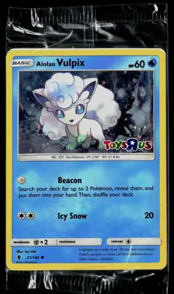 Alolan Vulpix 021/145 Toys R US Promo Holo Pokemon - Image 1