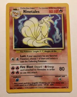 Ninetales 12/102 Holo Base Set 1999 Pokemon - Image 1