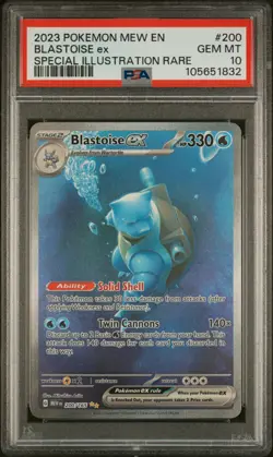 2023 POKEMON 151 - SPECIAL ILLUSTRATION RARE - 200 BLASTOISE EX PSA 10 - Image 1