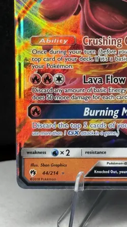Pokemon Magcargo GX 44/214 Lost Thunder Ultra Rare Holo NM - Image 5