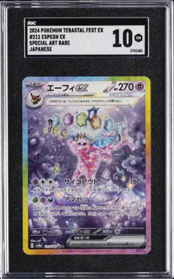 2024 POKEMON JAPANESE TERASTAL FEST EX SPECIAL ART RARE ESPEON EX SGC 10 GM - Image 1