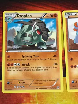 D1037 POKEMON TCG PLASMA STORM 2012 DONPHAN 72 PHANPY 2X 71 LP-HP - Image 2