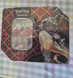 Pokemon Scarlet & Violet Paldean Fates Charizard ex Tin NEW UNOPENED - Image 1
