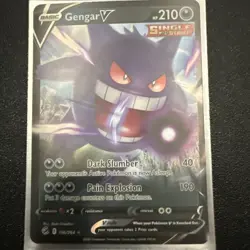 2021 Pokemon Sword and Shield Fusion Strike #156 Gengar V UR ULTRA RARE - Image 1