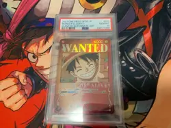 Monkey D. Luffy One Piece 2023 OP03 Wanted Alternate Art SR Japanese #012 PSA 10 - Image 1