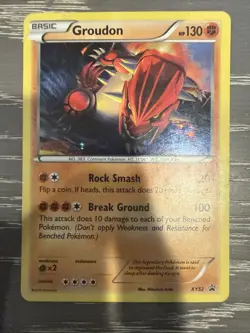 Pokemon Groudon TCG Black Star Promos XY52 Holo Card - Image 1
