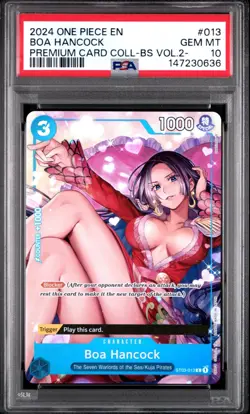 2024 ONE PIECE 013 PREMIUM CARD COLLECTION BEST SELECT VOL 2 BOA HANCOCK PSA 10 - Image 1