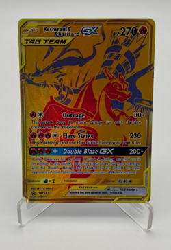 Pokemon Trading Card Game TCG Sun & Moon Promo Reshiram & Charizard GX SM247 - Image 1