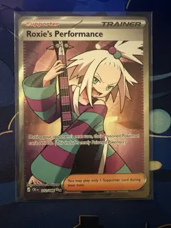 Pokemon Chaos Rising Roxie's Performance 112 Ultra Rare Trainer Full Art Card NM - Image 1