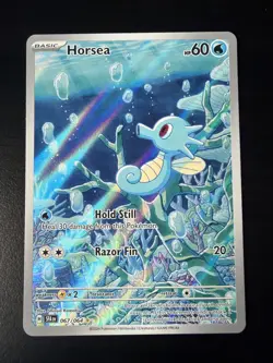 Horsea 67/64 IR — Shrouded Fable Illustration Rare — Pokemon Card — Near Mint - Image 1