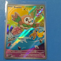 Rowlet 043 MEP NM Holo Black Star Promo First Partner Pokemon Card 30th English - Image 1