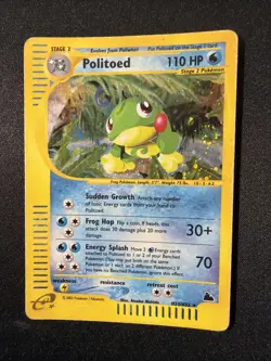 Politoed H23/H32 Skyridge Holo Rare 2003 Pokemon Card MP WOTC Vintage Single - Image 1