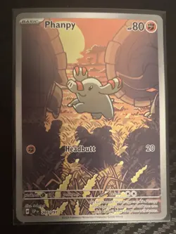 POKEMON TCG Surging Sparks PHANPY IR Illustration Rare Card 205/191 - Image 4