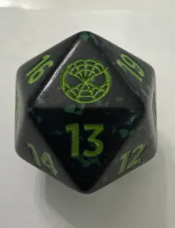 Mtg Spiderman Green Spindown Die - Magic the Gathering D20 - Image 1