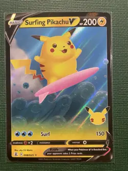 POKEMON - SURFING PIKACHU V 008/025 - CELEBRATIONS 2021 - ENG - ULTRA RARE - NM - Image 1
