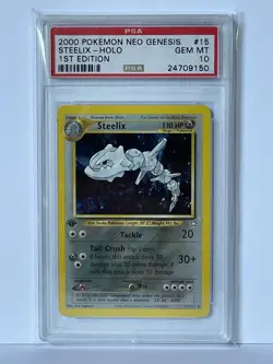 2000 Pokemon Neo Genesis Steelix #15 1st Edition Holo Rare PSA 10 GEM MINT - Image 1