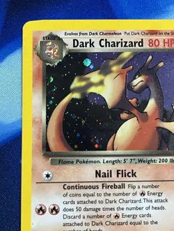 Pokemon Team Rocket Dark Charizard Holo Rare Unlimited 4/82 LP - Image 2