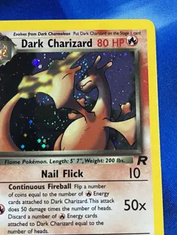 Pokemon Team Rocket Dark Charizard Holo Rare Unlimited 4/82 LP - Image 3
