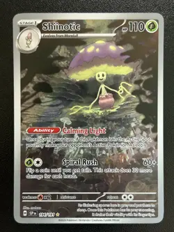 2024 Pokemon Surging Sparks SHIINOTIC Illustration Rare 194/191 Fresh NM (B) - Image 1