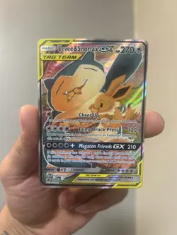 EEVEE & SNORLAX GX SM169 PROMO SM BLACK STAR PROMOS POKEMON LP - Image 1