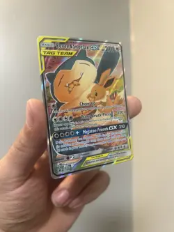 EEVEE & SNORLAX GX SM169 PROMO SM BLACK STAR PROMOS POKEMON LP - Image 2