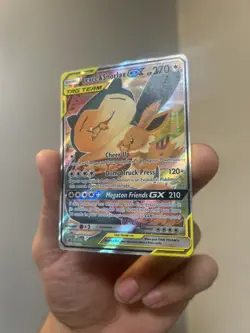 EEVEE & SNORLAX GX SM169 PROMO SM BLACK STAR PROMOS POKEMON LP - Image 3