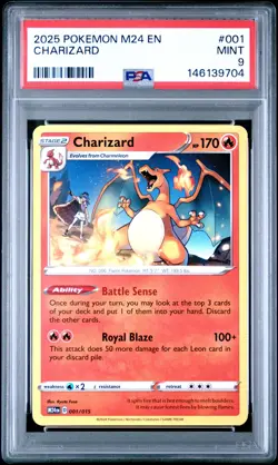 2025 POKEMON M24 EN-MCDONALD'S COLLECTION #001 CHARIZARD PSA 9 - Image 1