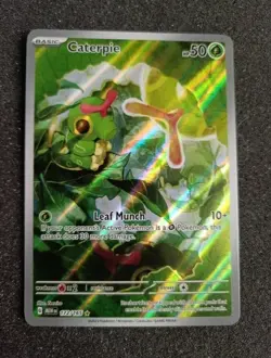 Caterpie Scarlet & Violet-151 172/165 Holo Illustration Rare Pokemon TCG - Image 1