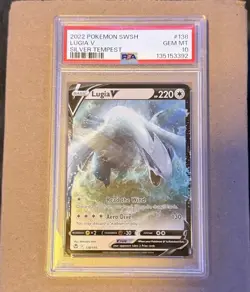 2022 POKEMON SWORD & SHIELD SILVER TEMPEST #138 LUGIA V PSA 10 - Image 1