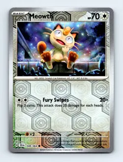 #48 2024 Shrouded Fable Meowth REVERSE HOLO - Image 1