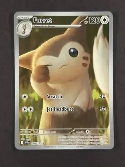 2025 Pokemon FURRET #168/159 Journey Together Illustration Rare ENG - Image 1