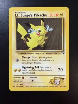 Lt. Surge's Pikachu 081/132 - Gym Heroes - Common - Pokemon TCG - LP - Image 1