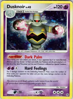 Dusknoir 2/130 Diamond and Pearl Pokemon HP Holo - Image 1