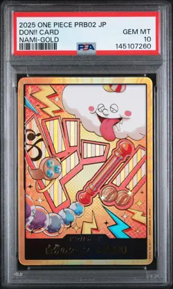 2025 ONE PIECE JAPANESE PRB02 NAMI-GOLD DON!! CARD PSA 10 - Image 1