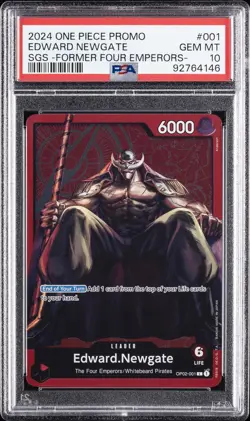 2024 ONE PIECE PROMOS #001 EDWARD NEWGATE PSA 10 - Image 1