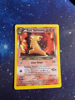 Vintage 2000 Nintendo Pokemon Dark Typhlosion Holo Neo Destiny Card 10/105 Rare - Image 1