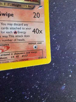 Vintage 2000 Nintendo Pokemon Dark Typhlosion Holo Neo Destiny Card 10/105 Rare - Image 4