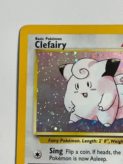 * Pokemon TCG Clefairy 5/102 Base Set Holo Rare Basic Card English - Image 2
