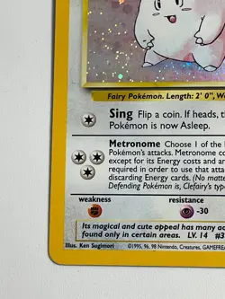 * Pokemon TCG Clefairy 5/102 Base Set Holo Rare Basic Card English - Image 4