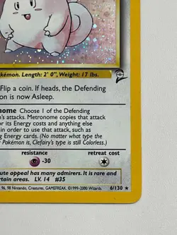 * Pokemon TCG Clefairy 5/102 Base Set Holo Rare Basic Card English - Image 5