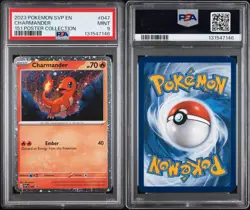 Pokemon Card Charmander 047 Black Star Promo Pokemon 151 Poster Collection PSA 9 - Image 3