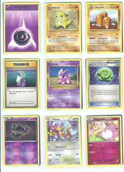 POKEMON 9 CARD LOT W/ PHANTUMP REVERSE FOIL - Image 1
