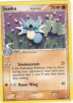 POKEMON SEADRA CARD FREE SHIPPING - Image 1